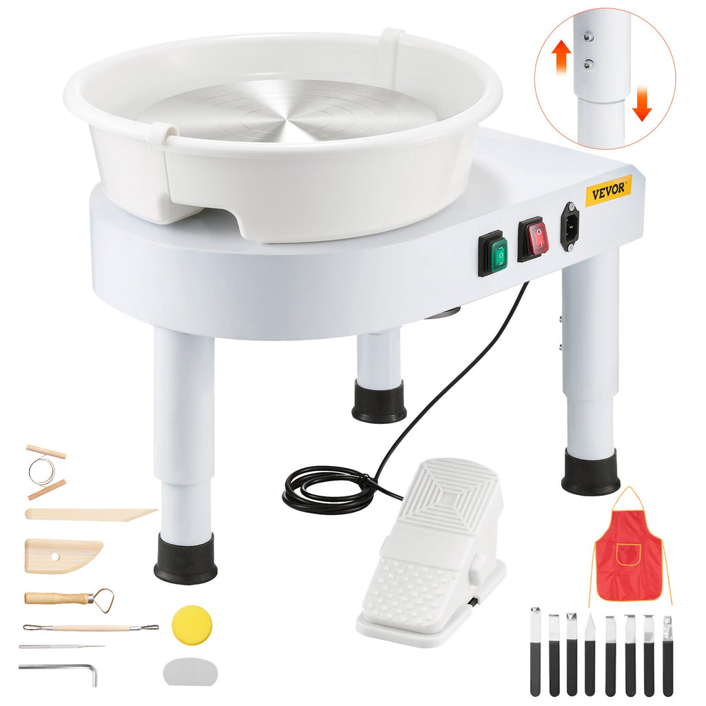 VEVOR Pottery Wheel, 28 cm Ceramic Wheel Forming Machine, 60-300 RPM Speed Adjustable Foot Pedal